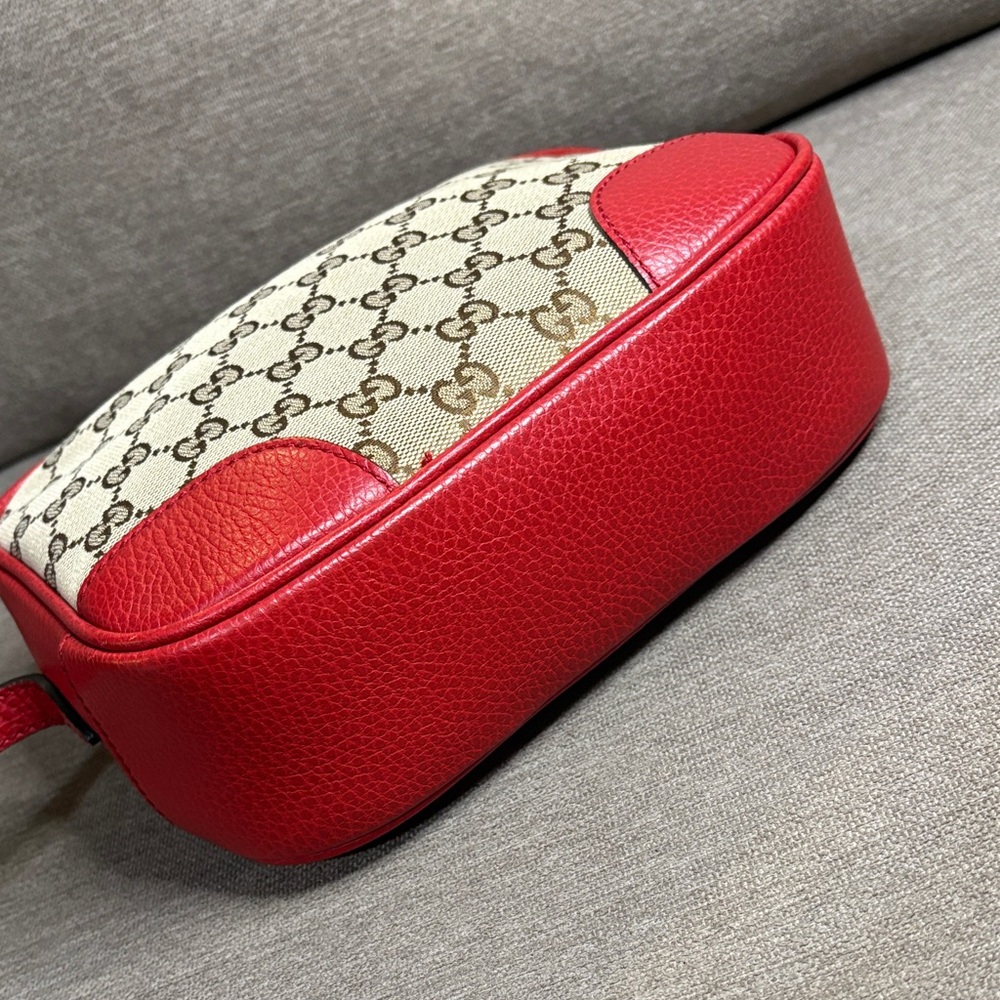 Gucci Bree GG Canvas Camera Crossbody Bag Authentic - Picture 8 of 13